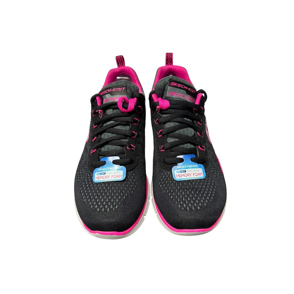 Sketchers SN11897 Sneakers Size 5 New Black with Hot Pink